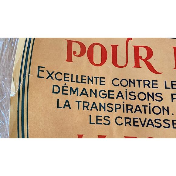 Vintage Original Poudre Junior French Baby Powder Poster Barrel Label 14x19 READ - Picture 15 of 16